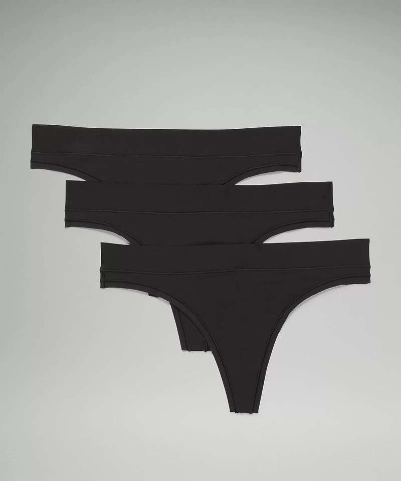 UnderEase Mid-Rise Thong Underwear *3 Pack | Women's