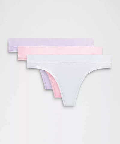 UnderEase Mid-Rise Thong Underwear *3 Pack | Women's