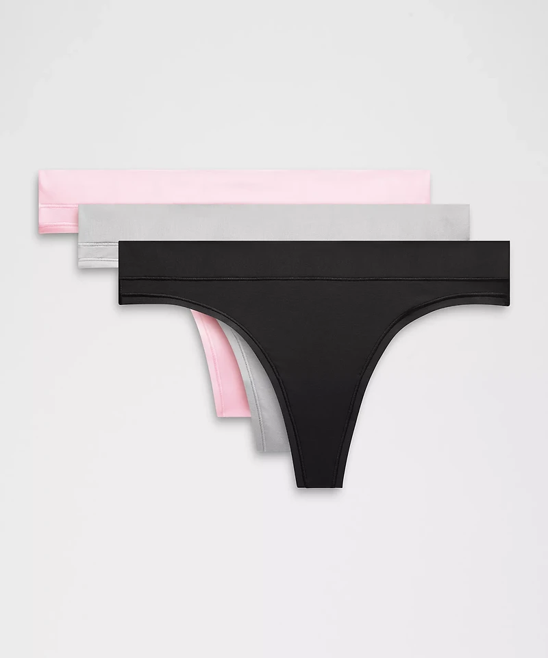 UnderEase Mid-Rise Thong Underwear *3 Pack