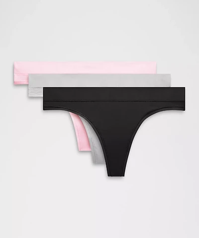 UnderEase Mid-Rise Thong Underwear *3 Pack