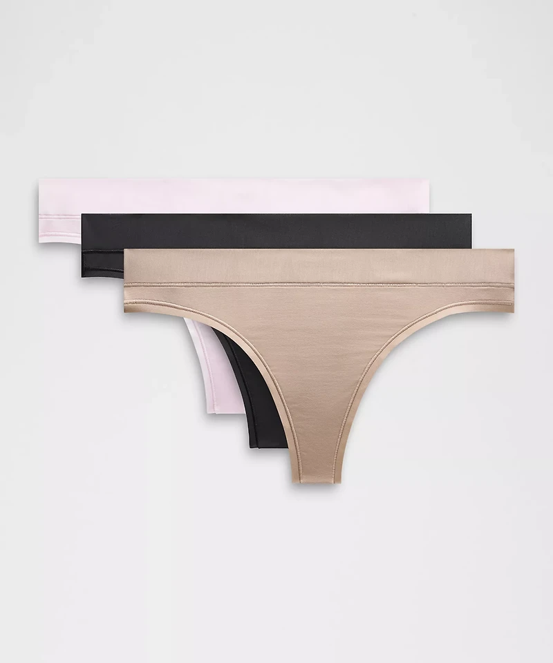 UnderEase Mid-Rise Thong Underwear *3 Pack | Women's