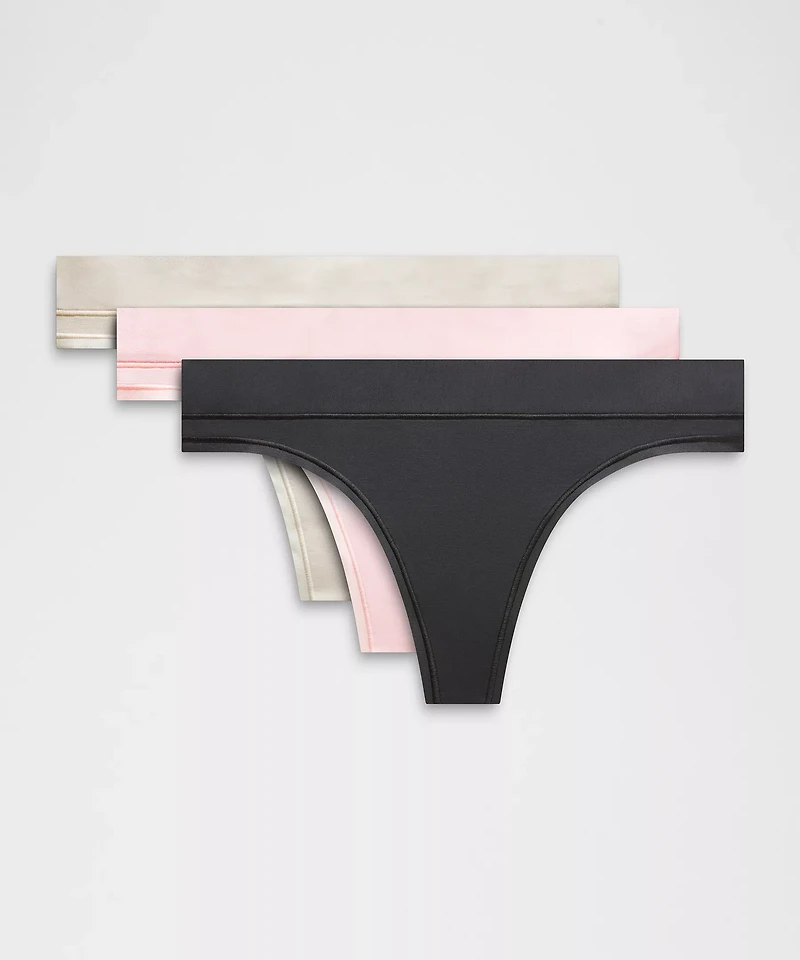 UnderEase Mid-Rise Thong Underwear *3 Pack