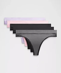 UnderEase Mid-Rise Thong Underwear *5 Pack | Women's