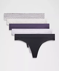 UnderEase Mid-Rise Thong Underwear *5 Pack