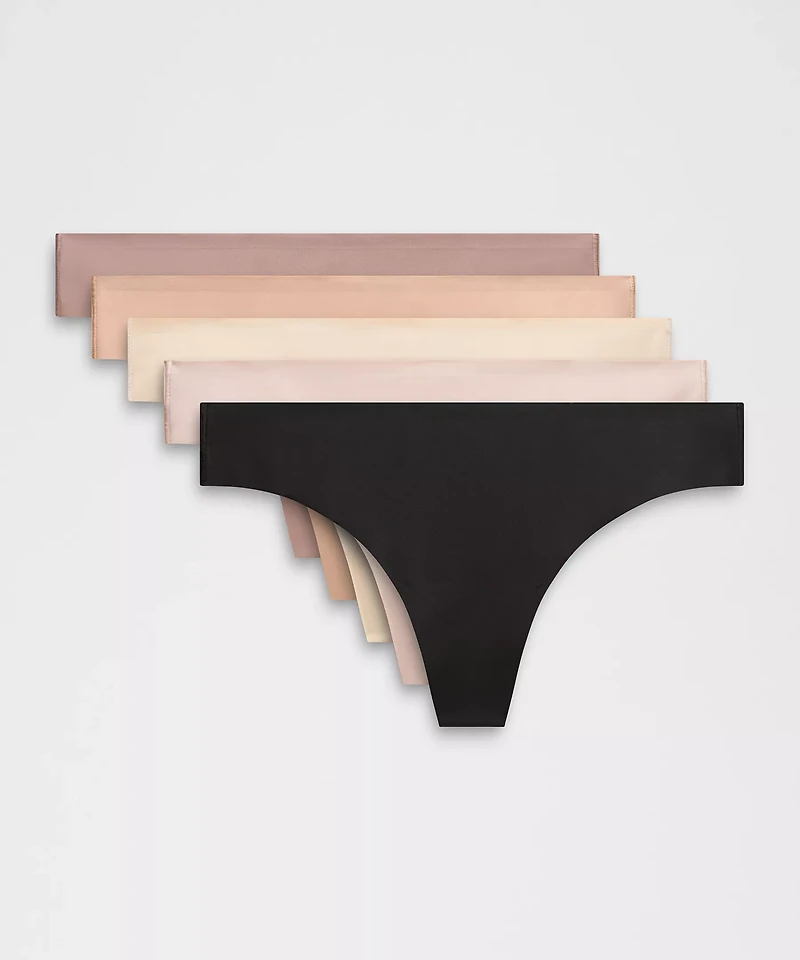 InvisiWear Mid-Rise Thong Underwear *5 Pack | Women's