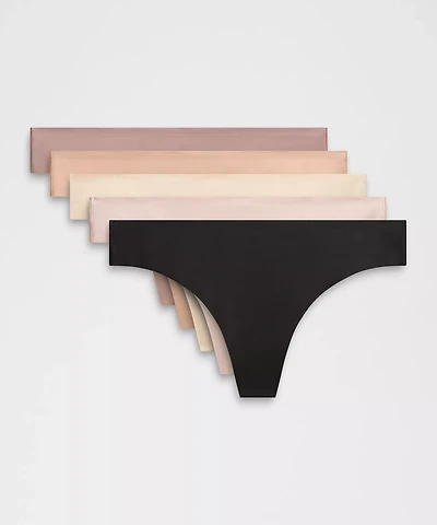 InvisiWear Mid-Rise Thong Underwear *5 Pack | Women's