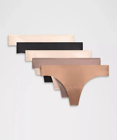 InvisiWear Mid-Rise Thong Underwear *5 Pack