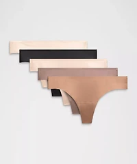 InvisiWear Mid-Rise Thong Underwear *5 Pack