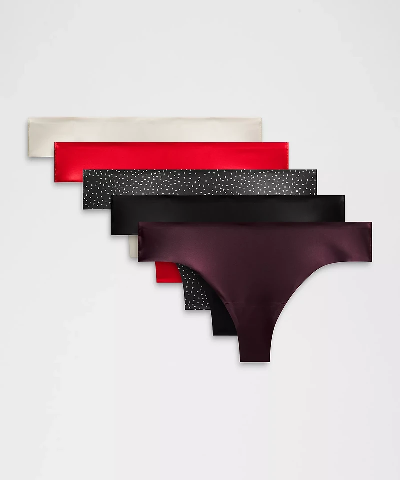 InvisiWear Mid-Rise Thong Underwear *5 Pack
