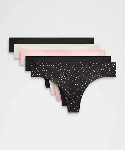 InvisiWear Mid-Rise Thong Underwear *5 Pack