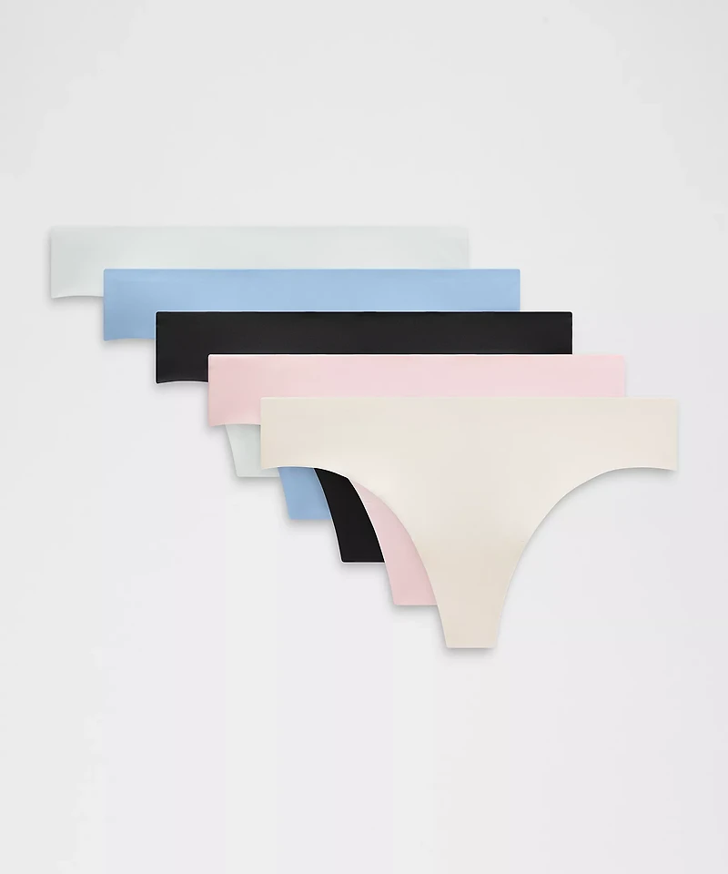 InvisiWear Mid-Rise Thong Underwear *5 Pack