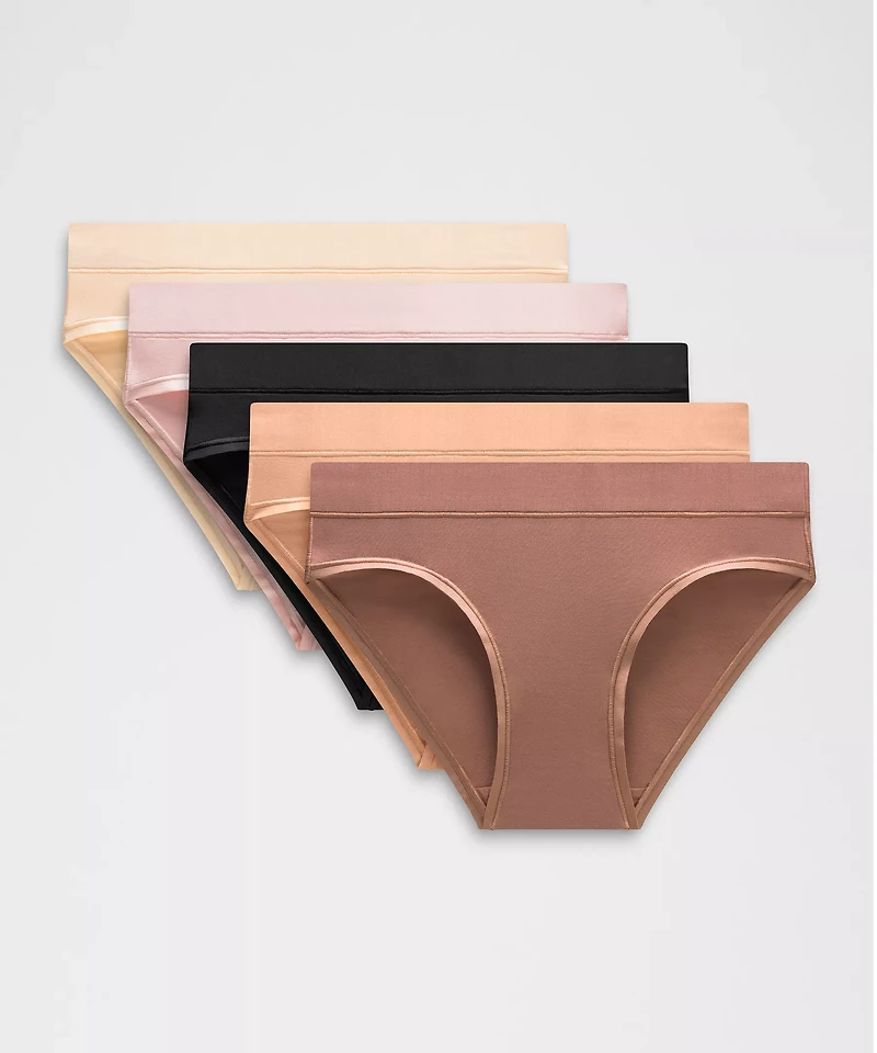 UnderEase Mid-Rise Bikini Underwear *5 Pack | Women's
