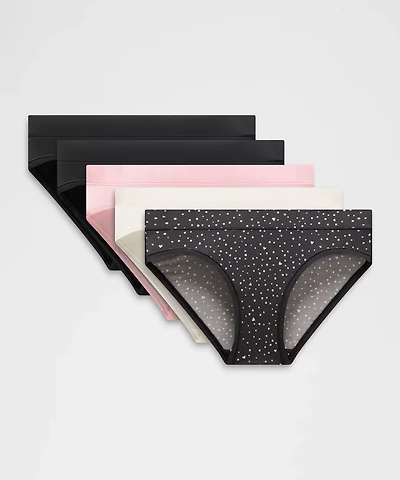 UnderEase Mid-Rise Bikini Underwear *5 Pack