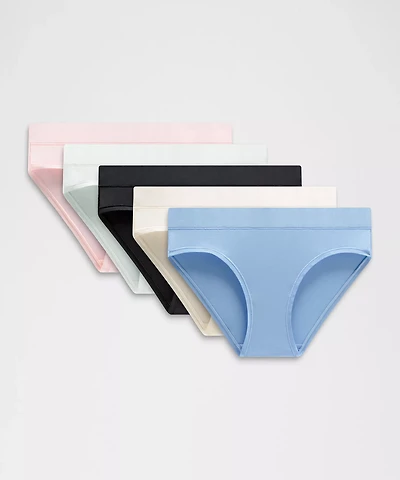 UnderEase Mid-Rise Bikini Underwear *5 Pack
