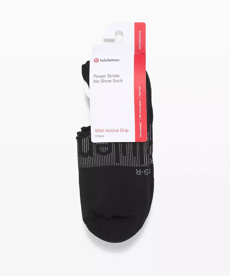 Women's Power Stride No-Show Socks with Active Grip *3 Pack |