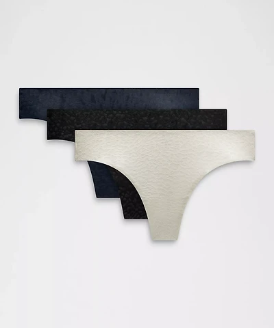 InvisiWear Mid-Rise Thong Underwear  Performance Lace *3 Pack | Women's