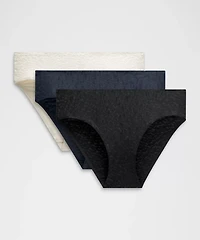 InvisiWear Mid-Rise Bikini Underwear Performance Lace *3 Pack | Women's
