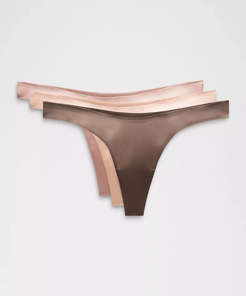 Wundermost Ultra-Soft Nulu Dipped-Waist Thong Underwear *3 Pack