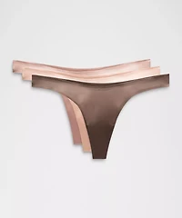 Wundermost Ultra-Soft Nulu Dipped-Waist Thong Underwear *3 Pack