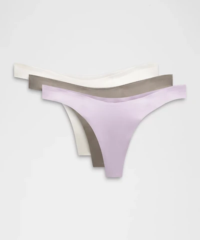 Wundermost Ultra-Soft Nulu Dipped-Waist Thong Underwear *3 Pack