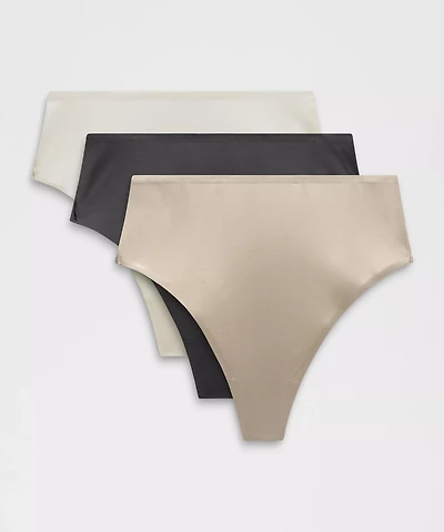 Wundermost Ultra-Soft Nulu High-Waist Thong Underwear *3 Pack