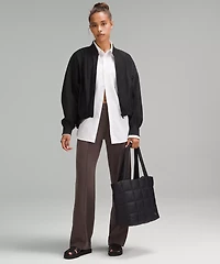 Quilted Grid Tote Bag 12L