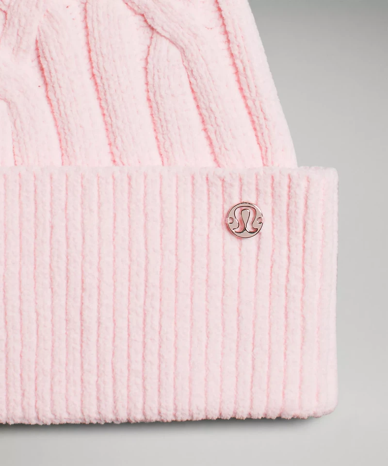 Women's Cable-Knit Pom-Pom Beanie