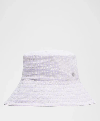 Women's Seersucker Check Wide-Brim Hat | Hats