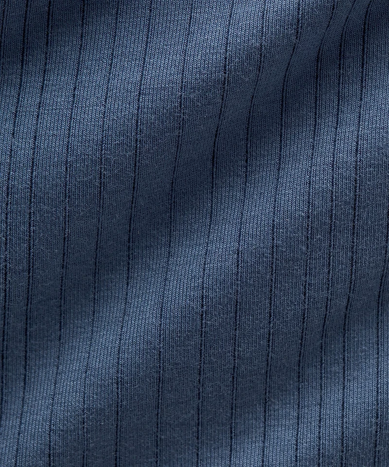 Stretch Cotton Ribbed Logo High-Rise Thong Underwear