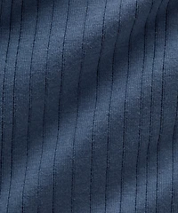 Stretch Cotton Ribbed Logo High-Rise Thong Underwear