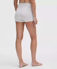 Stretch Cotton Ribbed Logo Super-High-Rise Shortie Underwear | Women's