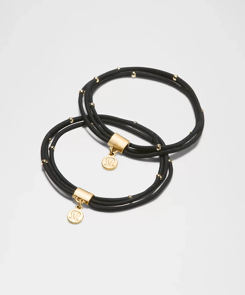 Multi-Band Charm Hair Elastics *2 Pack | Women's Hair Accessories