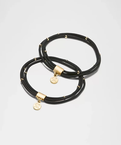 Multi-Band Charm Hair Elastics *2 Pack | Women's Hair Accessories