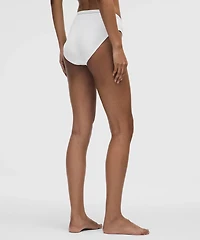 Stretch Cotton Ribbed Logo Super-High-Rise Bikini Underwear | Women's