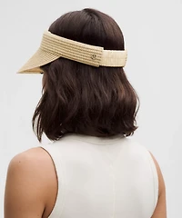 Women's Paper Straw Removable Sweatband Visor | Hats