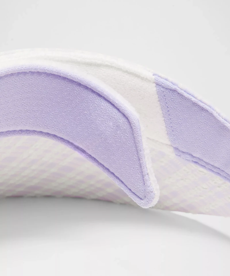 Women's Seersucker Check Removable Sweatband Visor | Hats