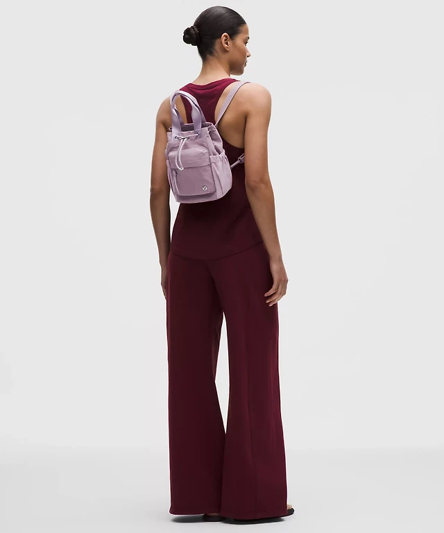 lululemon drawstring backpack Center-Zip Hiking  and other daily essentials in this drawstring backpack Lululemon athletica Drawstring Bucket Backpack