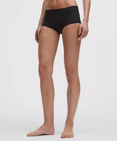 UnderEase Mid-Rise Ruched Boyshort Underwear
