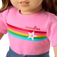 Truly Me™ 18-inch Doll #118 with curly caramel hair