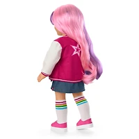 Truly Me™ 18-inch Doll #116 with wavy purple-and-pink hair