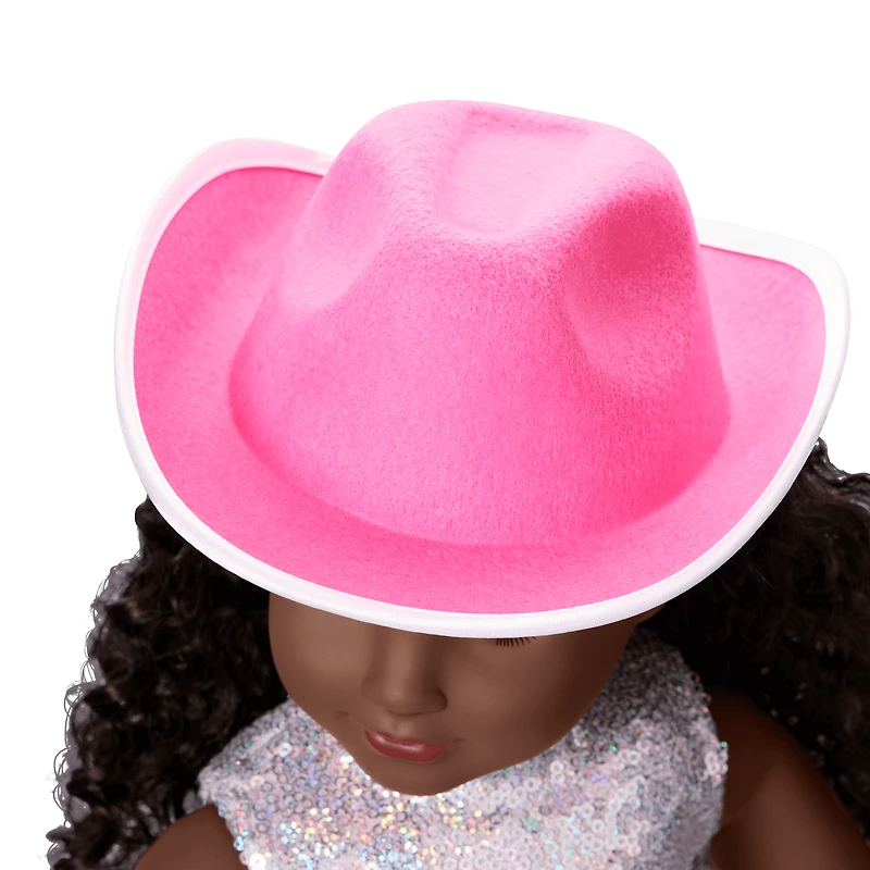 Glam Pink Cowgirl Outfit & Pink Spotted Cow Backpack & Accessory Set  Bundle