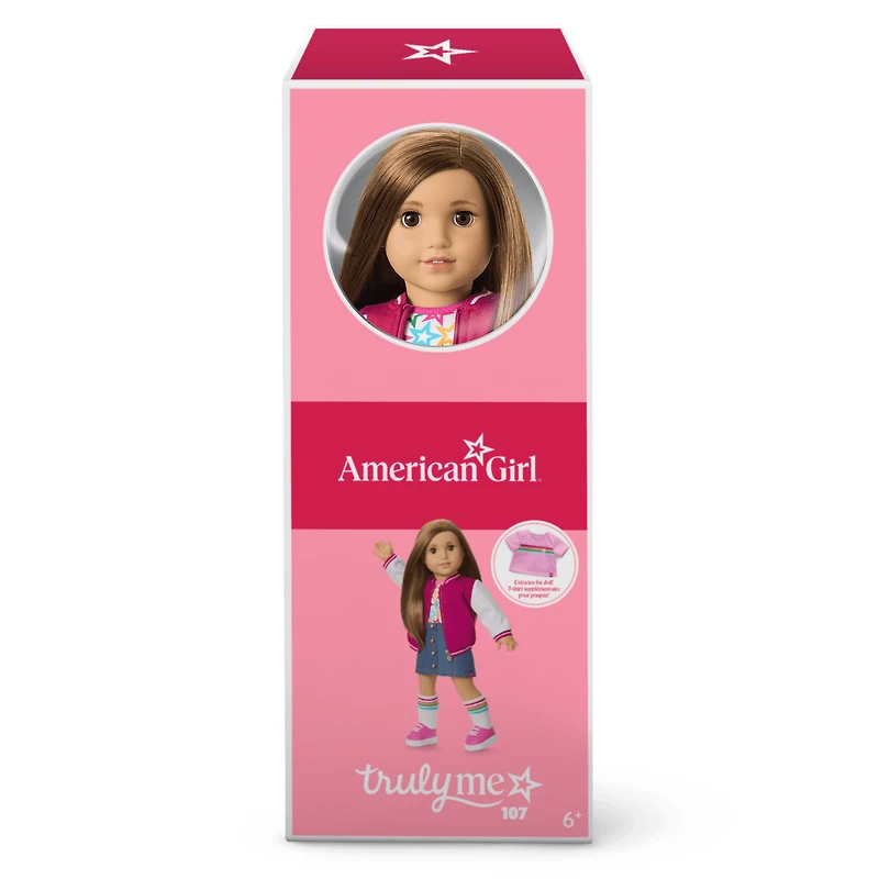 Truly Me™ 18-inch Doll #107 with straight brown hair
