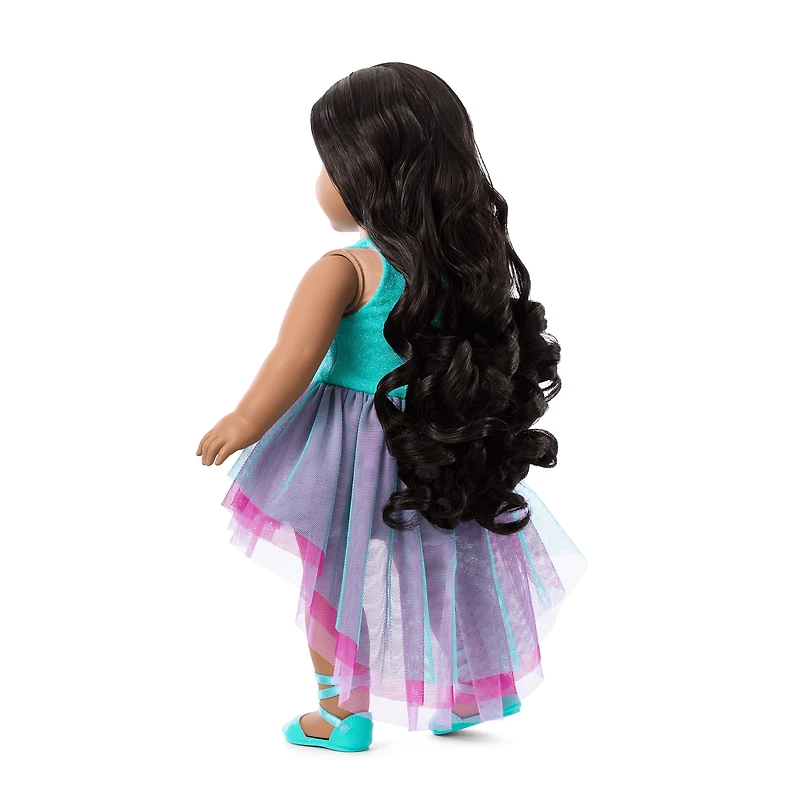Glam Shimmering Ocean Outfit & Shimmering Sea Turtle Backpack & Accessory Set Bundle