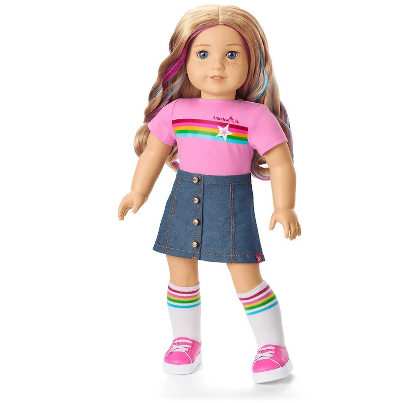 Truly Me™ 18-inch Doll #110 with wavy blonde hair