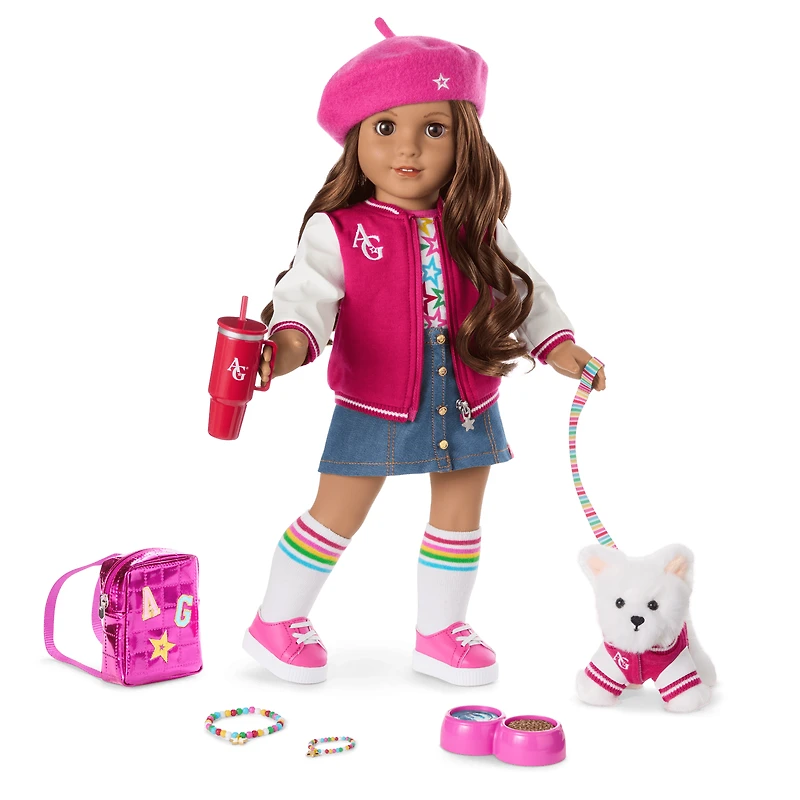 Truly Me™ 18-inch Doll #117 with wavy dark-brown hair