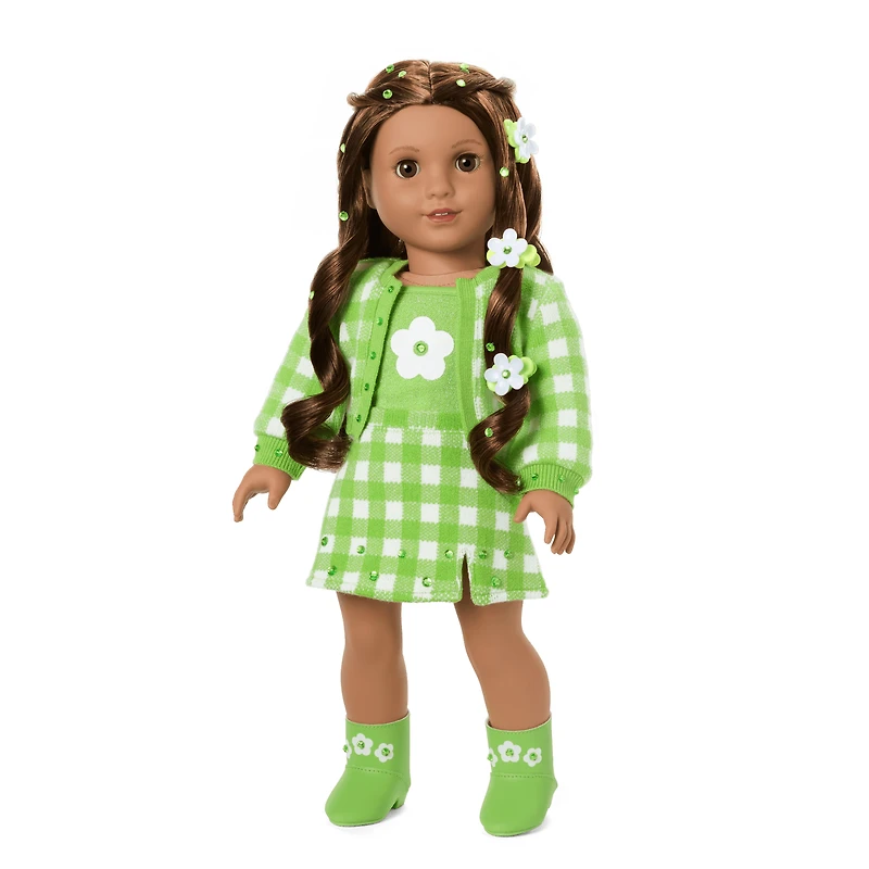 August Peridot Glow Outfit for 18-inch Dolls