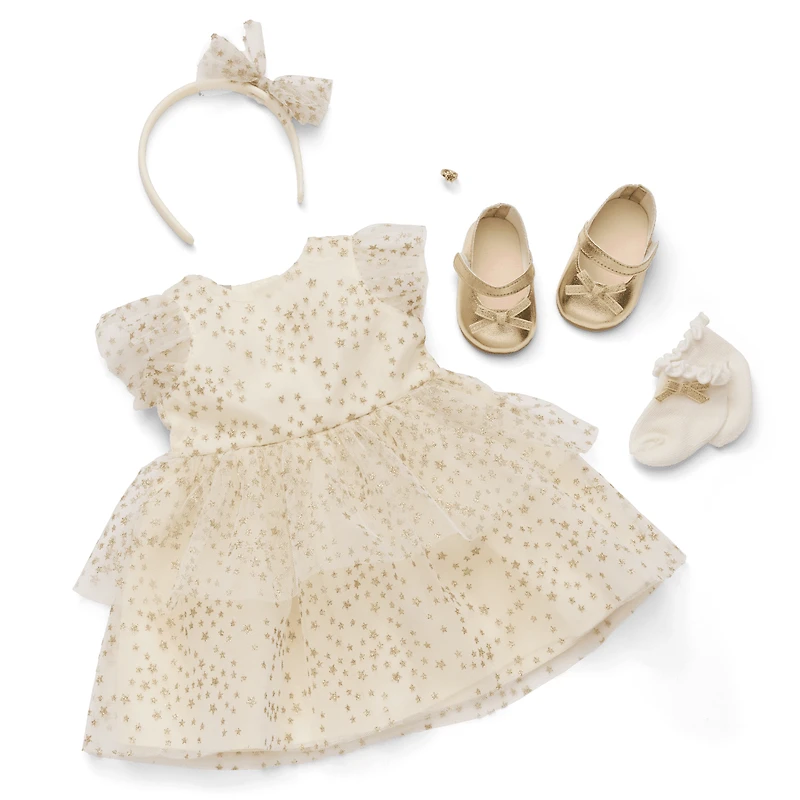 American Girl® x Janie and Jack Sparkly Cream Celebration Dress for Girls & 18-inch Dolls
