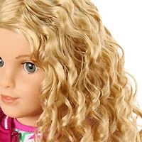 Truly Me™ 18-inch Doll #115 with curly blonde hair