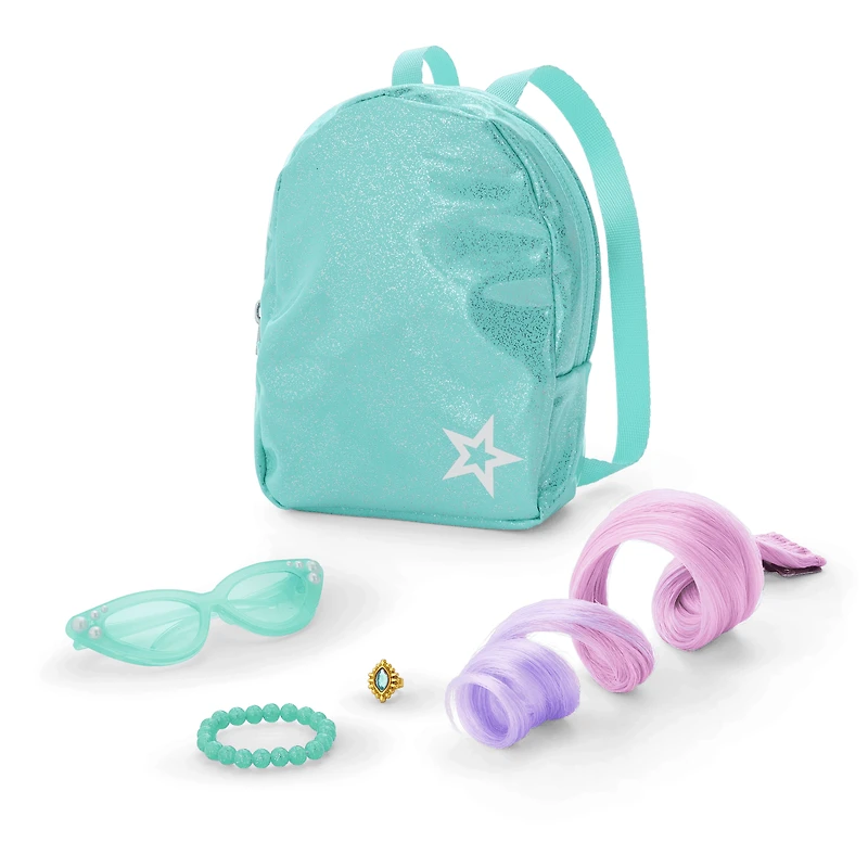 Shimmering Sea Turtle Backpack & Accessory Set for 18-inch Dolls