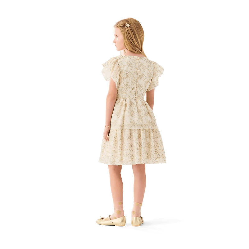 American Girl® x Janie and Jack Sparkly Cream Celebration Dress for Little Girls &